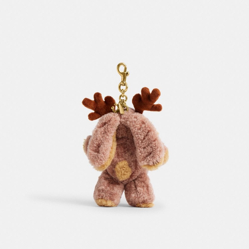 Fuzzy Bag Charm In Shearling