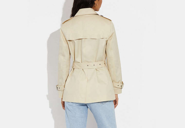 Solid Short Trench Coat