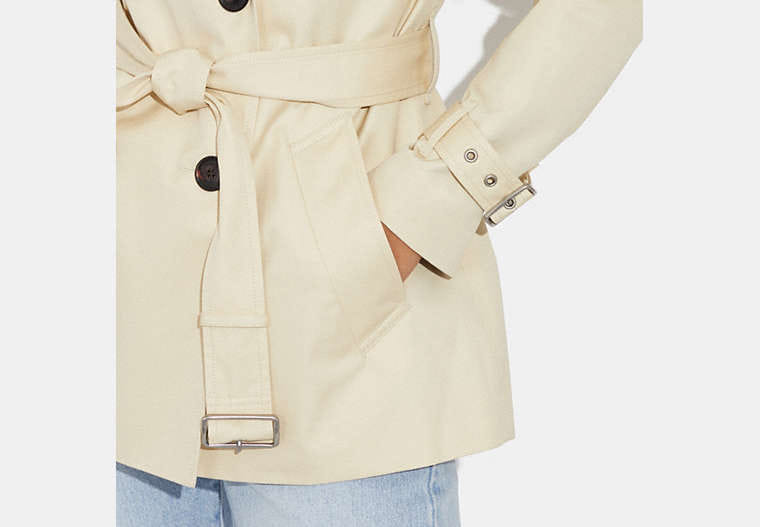 Solid Short Trench Coat