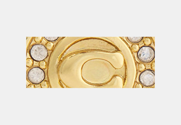 Signature Pavé Coin Pearl Drop Earrings