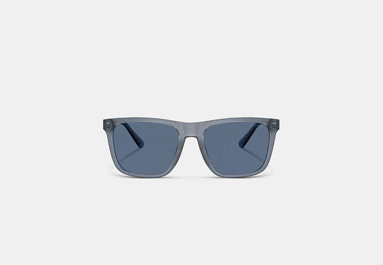 C Hardware Textured Temple Square Sunglasses