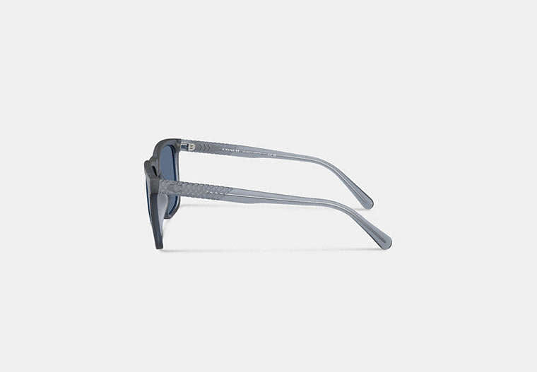 C Hardware Textured Temple Square Sunglasses