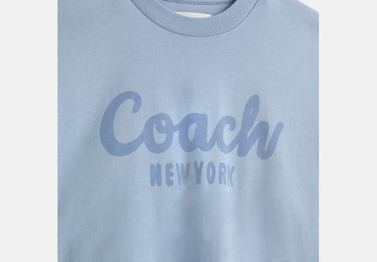Restored Cursive Signature Cropped T-Shirt