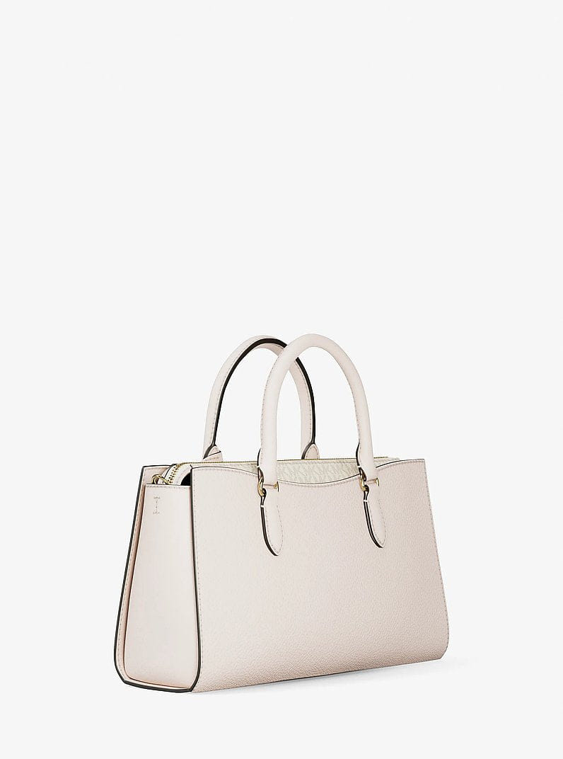 Arden Medium Leather Top-Zip Satchel