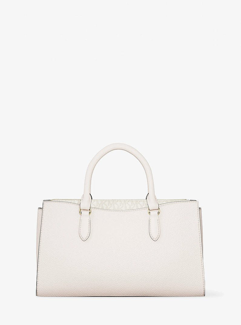 Arden Medium Leather Top-Zip Satchel