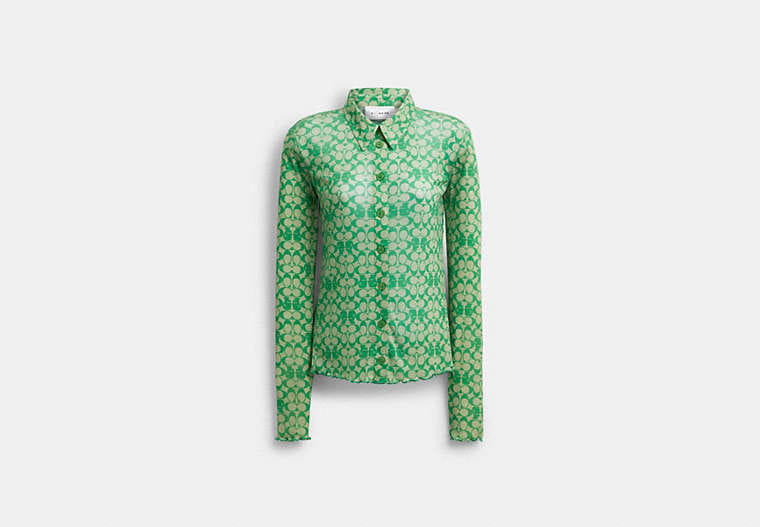 Coach | Brain Dead Printed Mesh Button Up Shirt