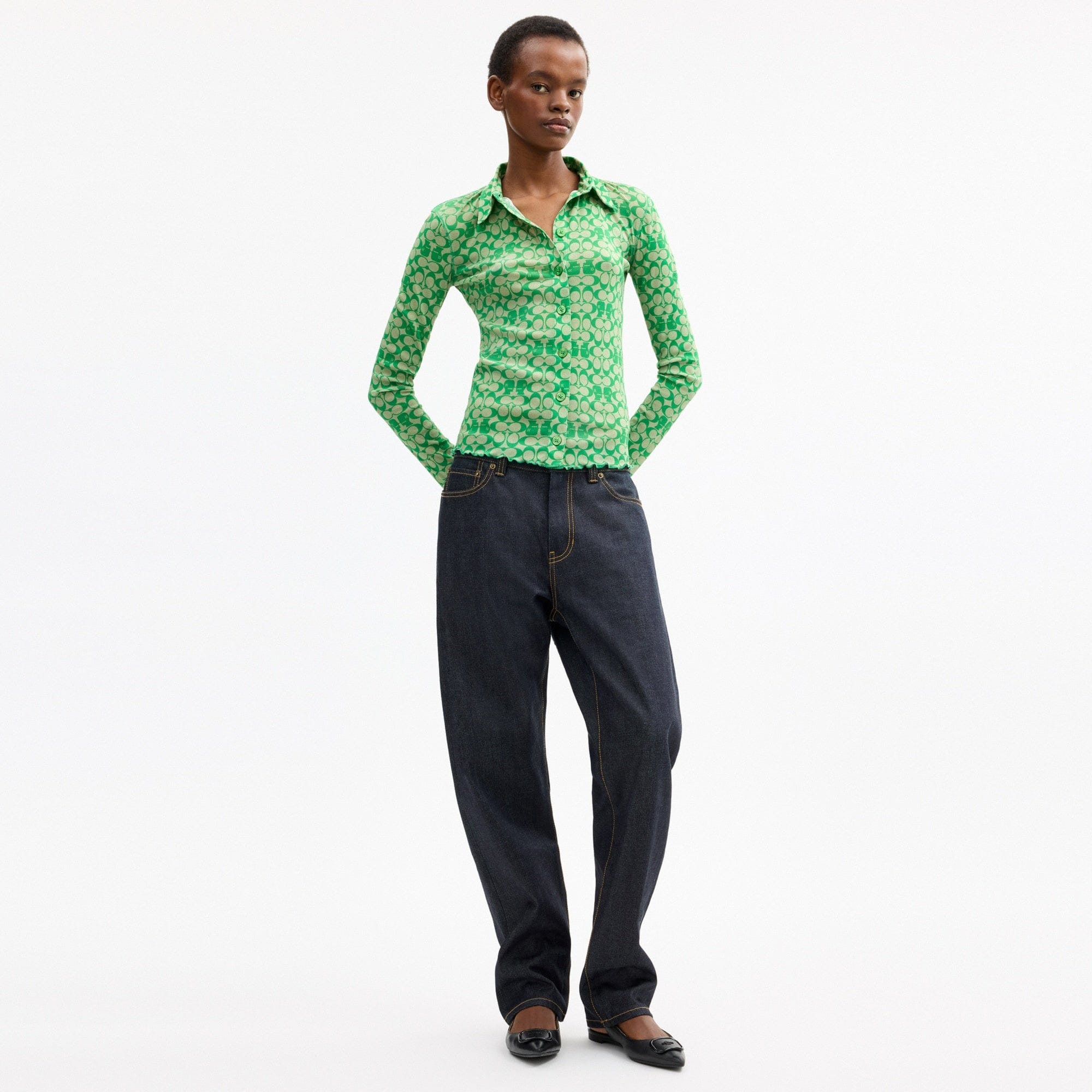 Coach | Brain Dead Printed Mesh Button Up Shirt