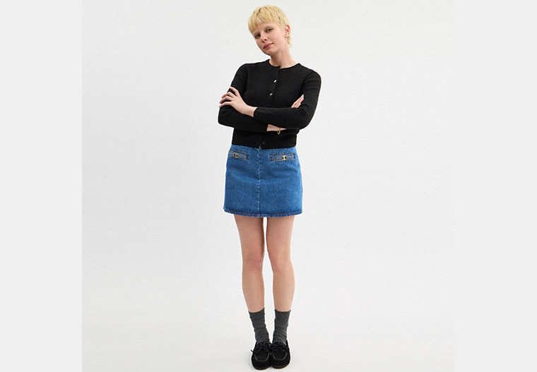 Heritage C Denim Mini Skirt In Organic Cotton