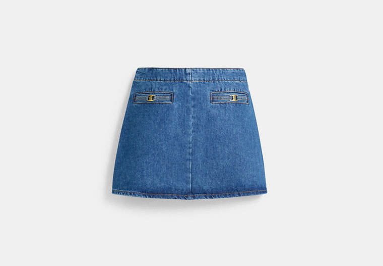 Heritage C Denim Mini Skirt In Organic Cotton