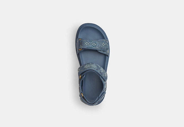 Brynn Sandal In Crystal Signature Denim