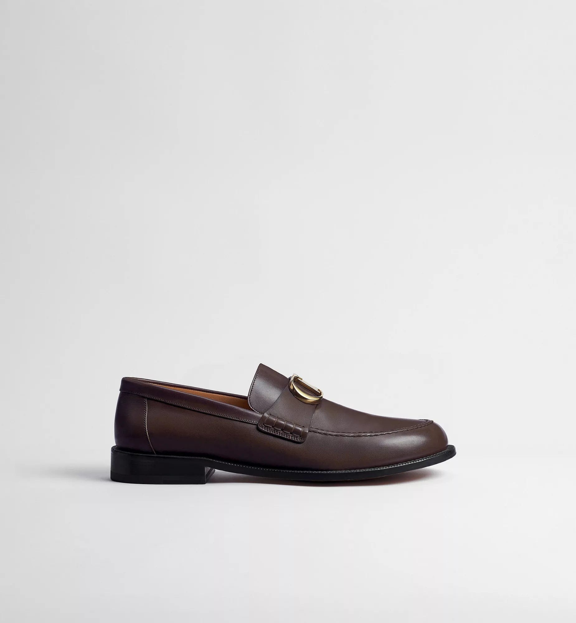 Dior Archie Moccasin Smooth deep brown calfskin