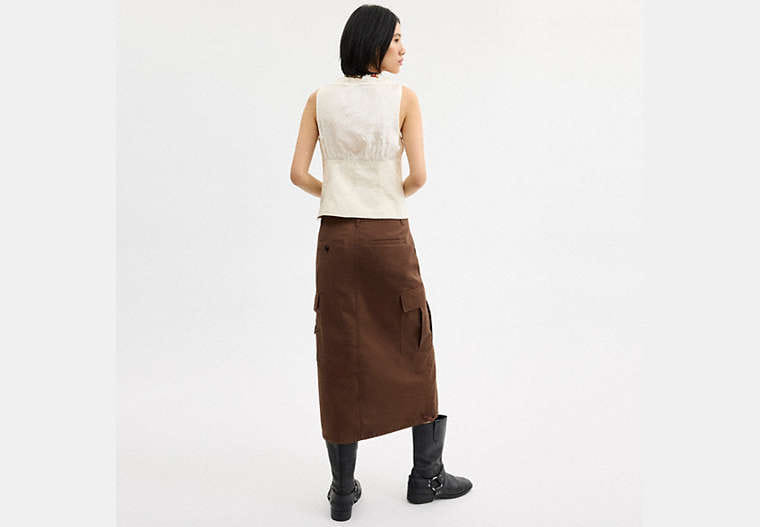 Cargo Maxi Skirt In Organic Cotton