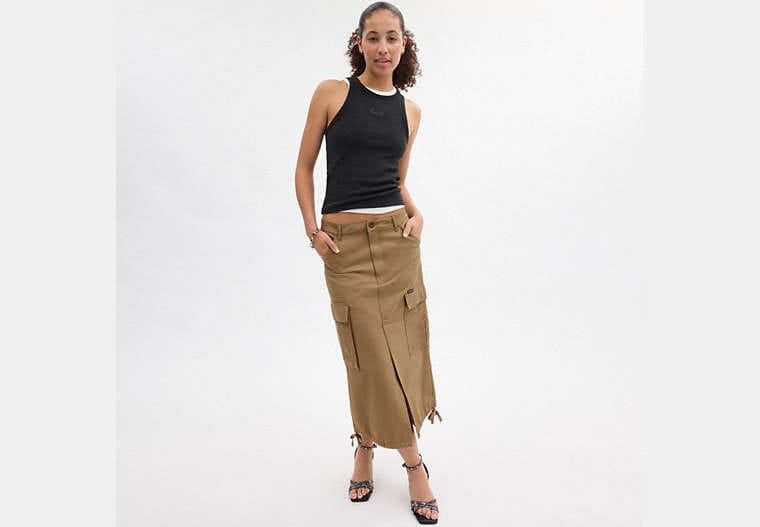 Cargo Maxi Skirt In Organic Cotton