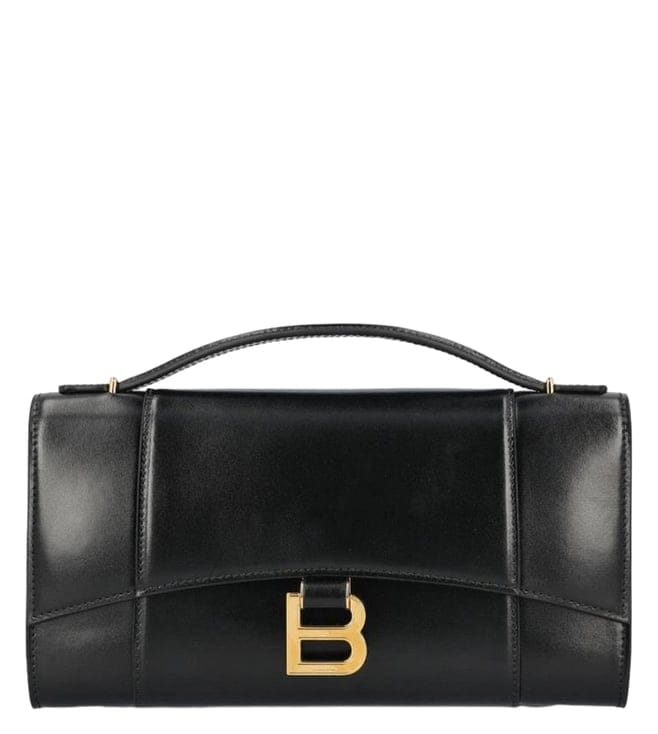 Balenciaga Black Logo Clutch