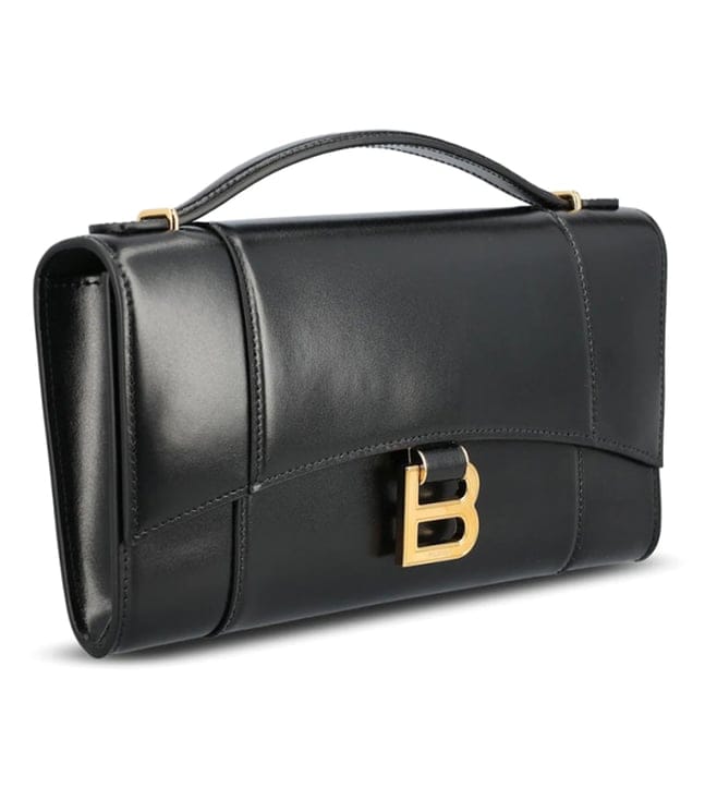 Balenciaga Black Logo Clutch