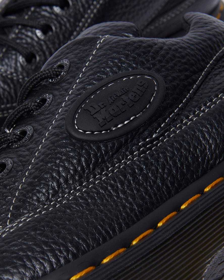 Buzz 5-eye Milled Nappa Leather Shoes — BLACK MILLED NAPPA