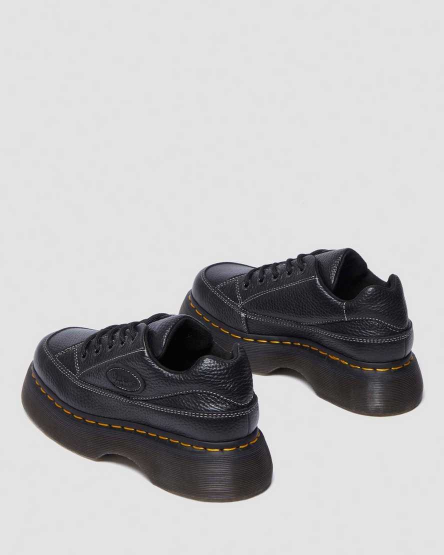 Buzz 5-eye Milled Nappa Leather Shoes — BLACK MILLED NAPPA