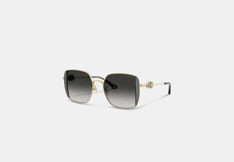 Horse And Carriage Metal Oversized Square Sunglasses
