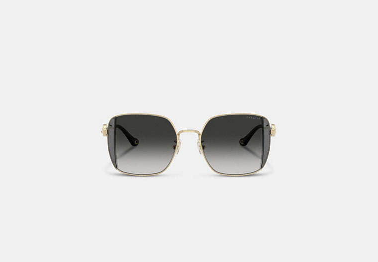Horse And Carriage Metal Oversized Square Sunglasses