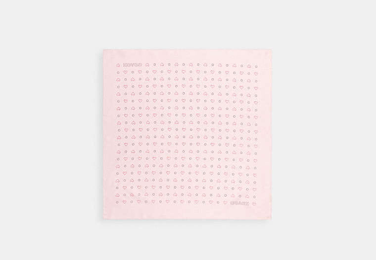 Dotty Heart Print Silk Bandana