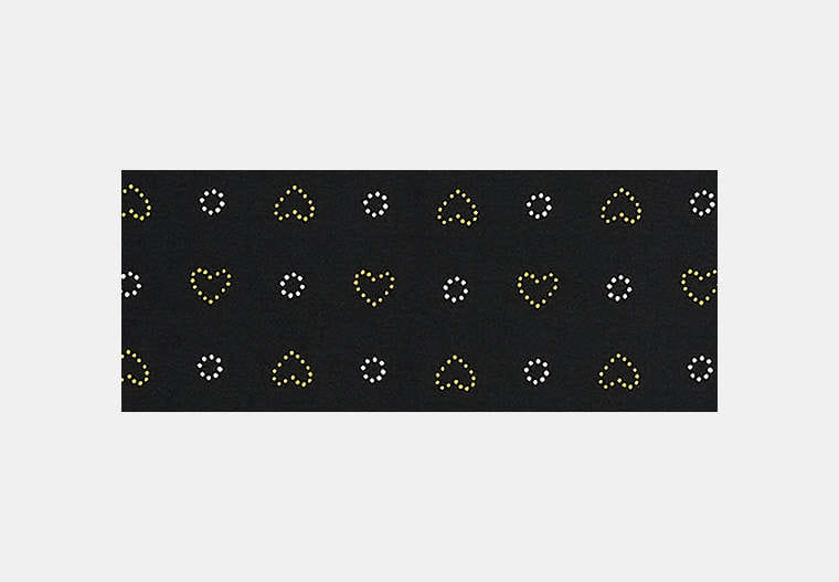 Dotty Heart Print Silk Bandana