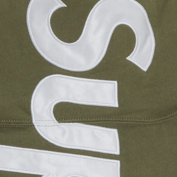 Supreme Satin Appliqué Hoodie Light Olive