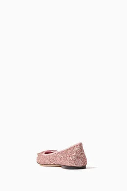 Elme Slip-on Flats in Glitter Leather