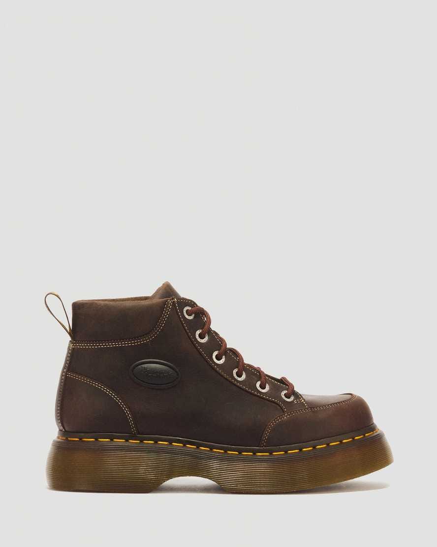 Buzz 6 Eye Crazy Horse Leather Lace Up Boots