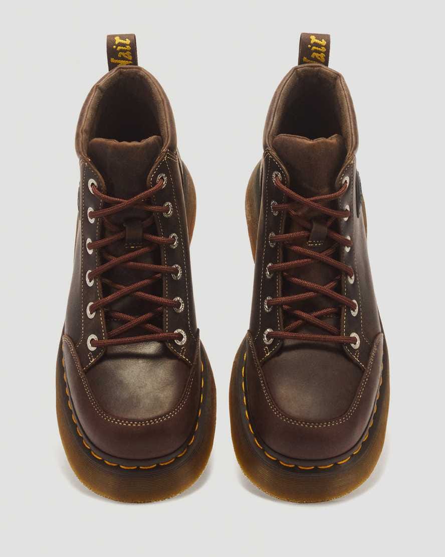 Buzz 6 Eye Crazy Horse Leather Lace Up Boots