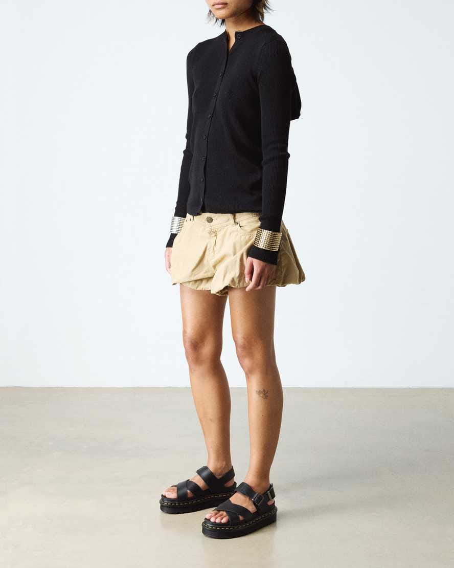 Voss II Athena Leather Strap Sandals — BLACK