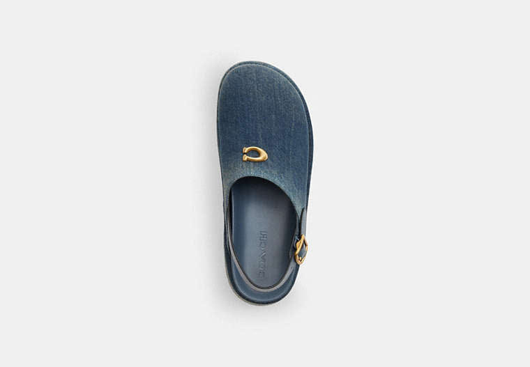 Sculpted C Platform Clog In Loved Denim