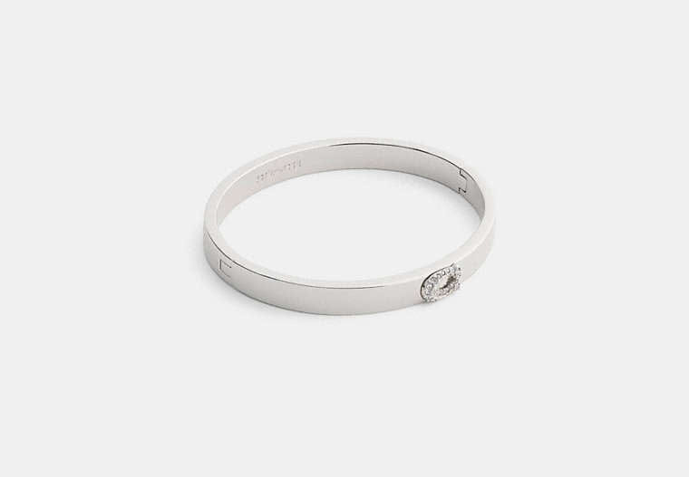 Pavé C Hinged Bangle