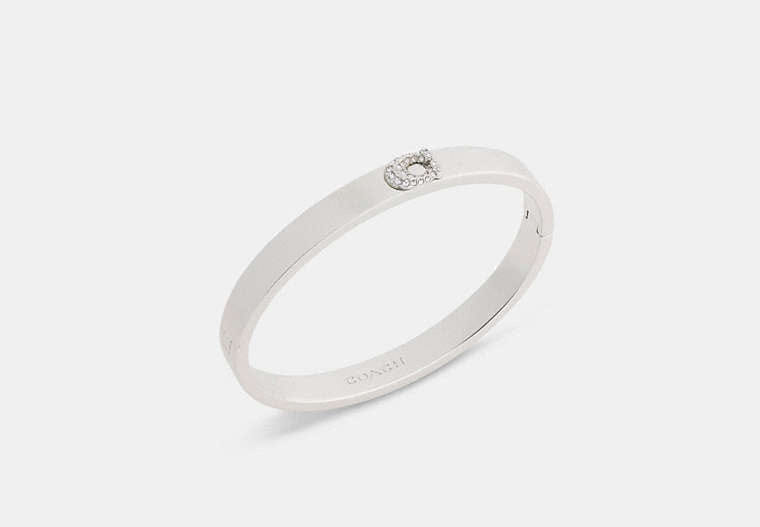Pavé C Hinged Bangle