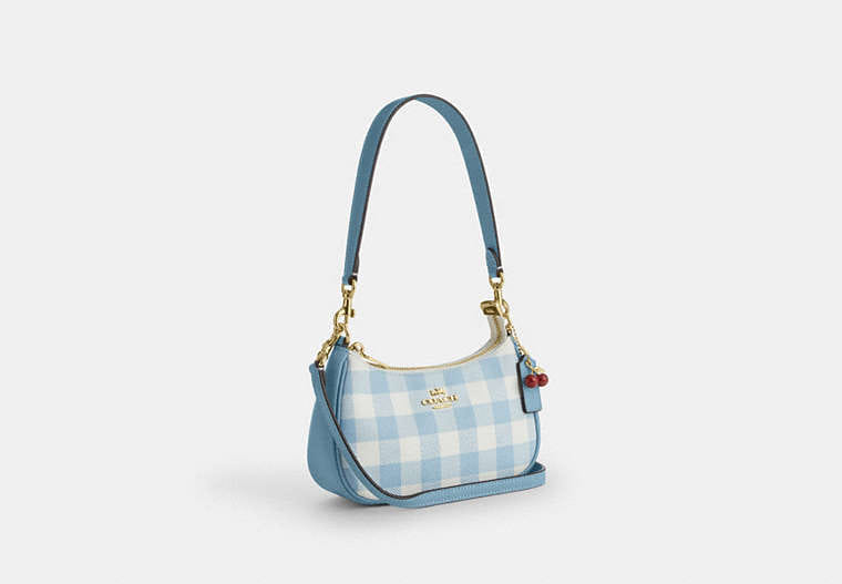 Teri Mini Crossbody Bag With Gingham Print And Charm