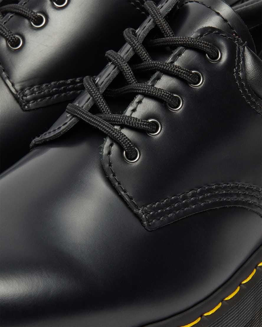 8053 Leather Platform Casual Shoes — Black