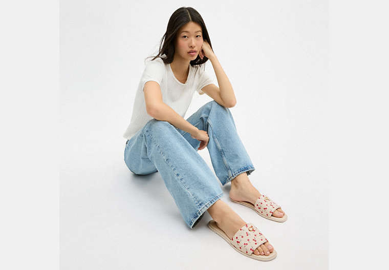 Holly Sandal With Cherry Print