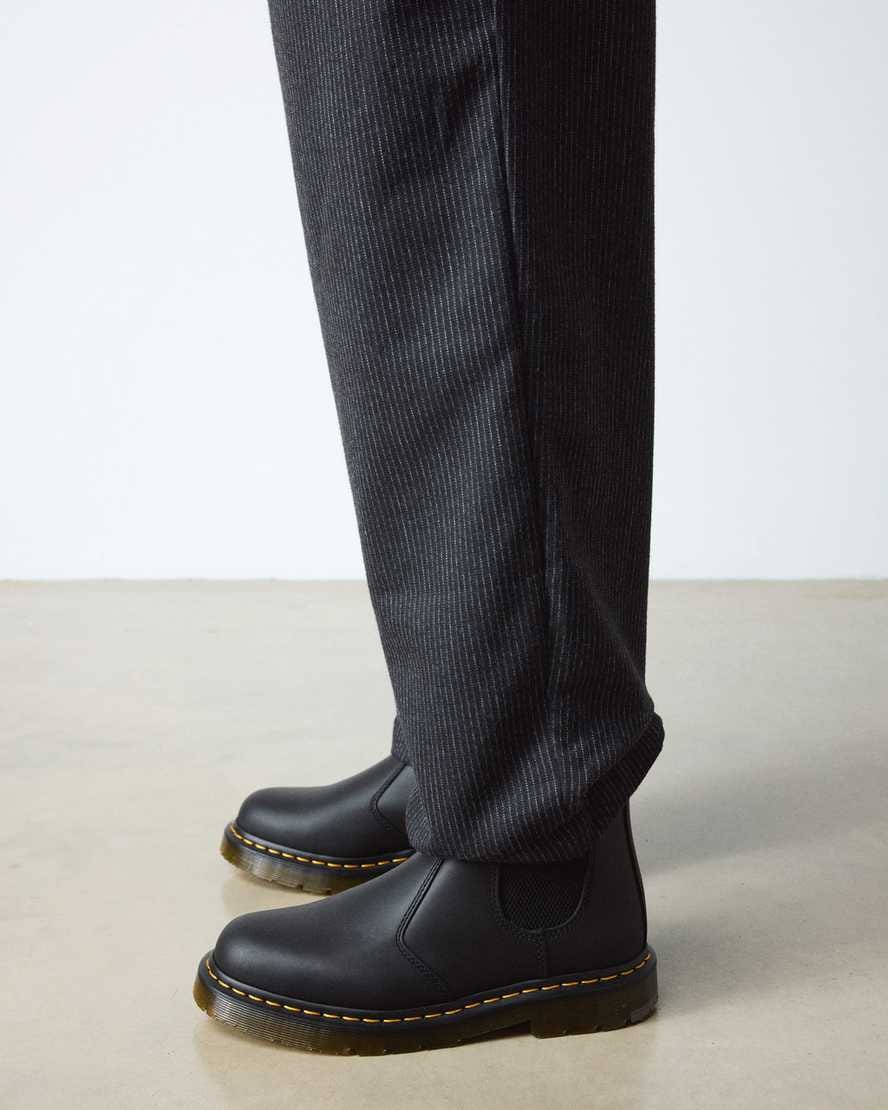 2976 Slip Resistant Leather Chelsea Boots — Black