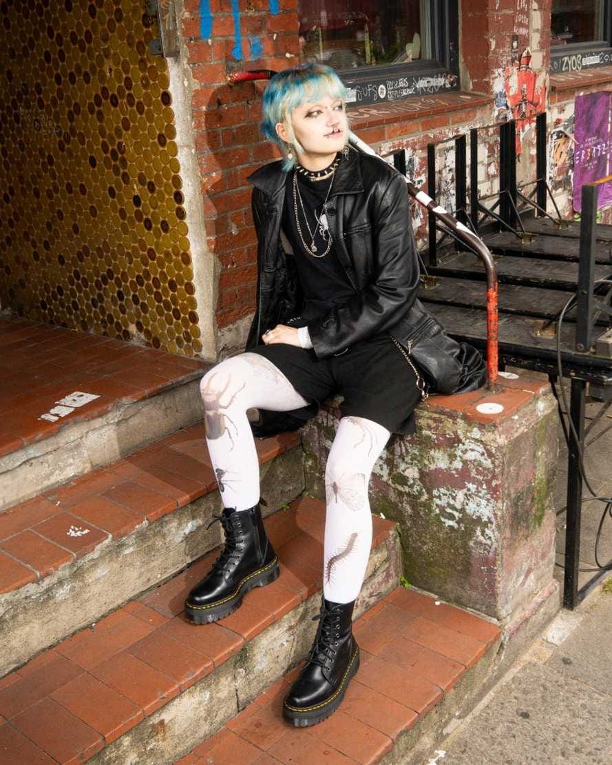 Jadon Boot Smooth Leather Platforms — Black