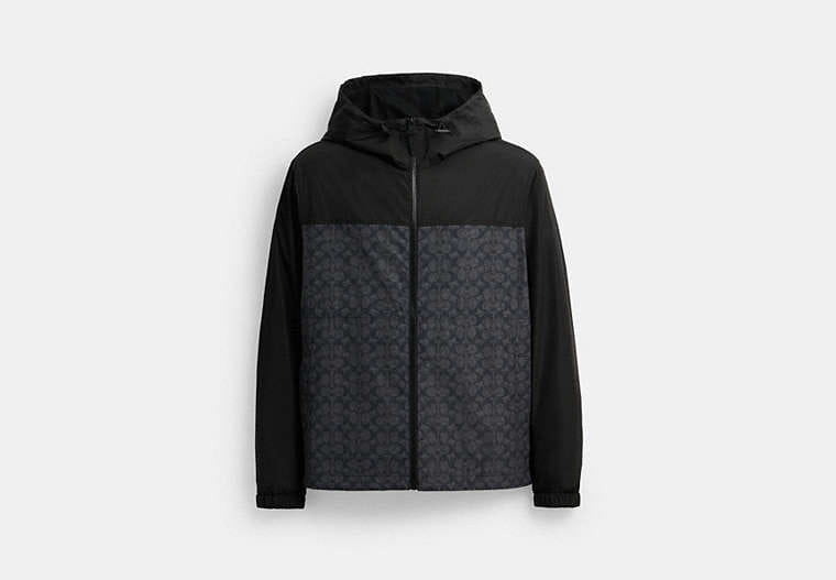 Signature Full Zip Windbreaker In Recycled Polyester
