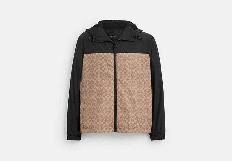 Signature Full Zip Windbreaker In Recycled Polyester