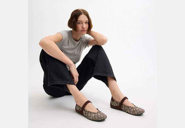 Mary Jane Sneaker In Signature Jacquard
