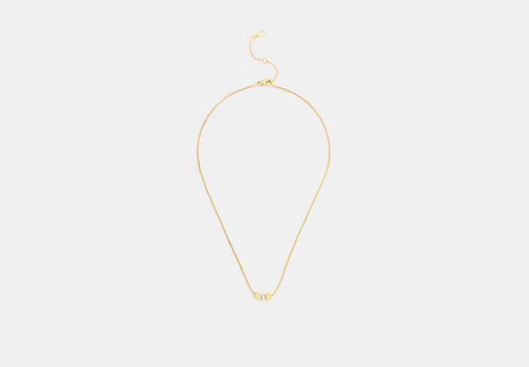 Cube Pearl Rondelle Pendant Necklace