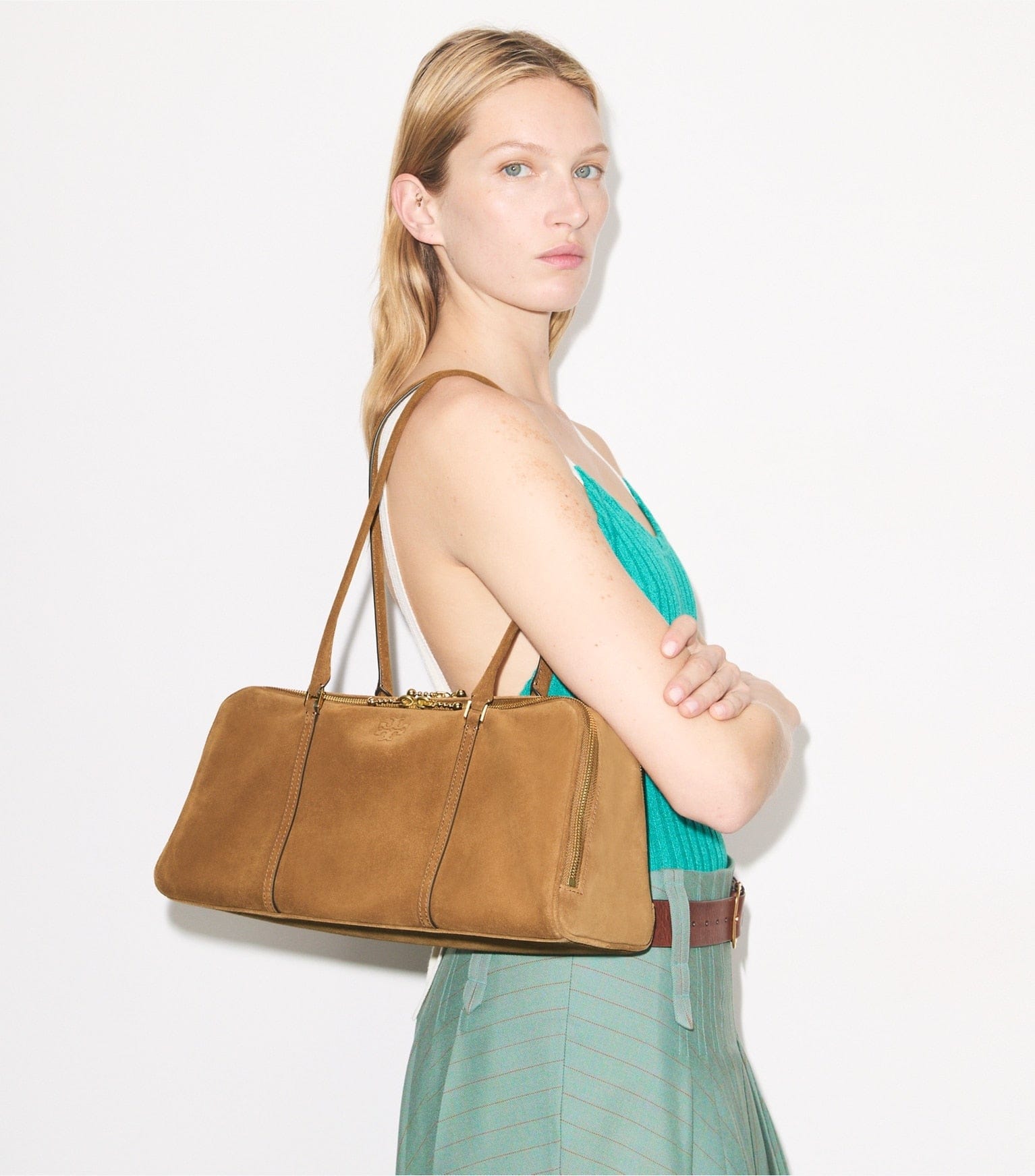 Marshmallow Suede Satchel