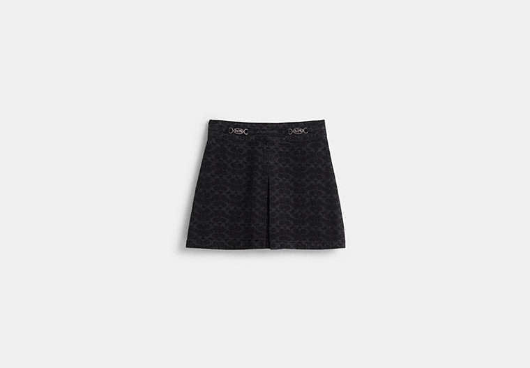Restored Signature Jacquard Denim Skirt
