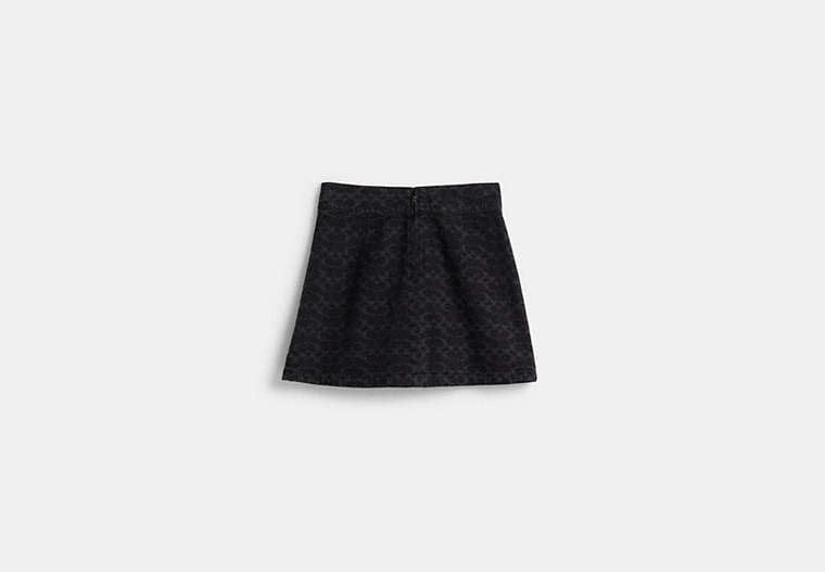 Restored Signature Jacquard Denim Skirt