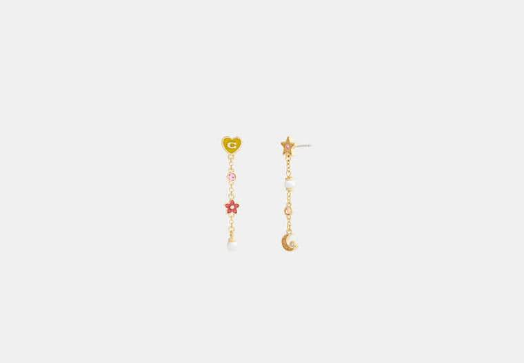 Celestial Stars And Hearts Linear Earrings