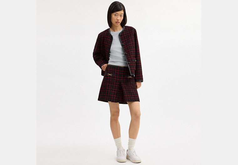 Sculpted C Tweed Skirt