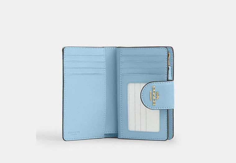 Medium Corner Zip Wallet With Gingham Print