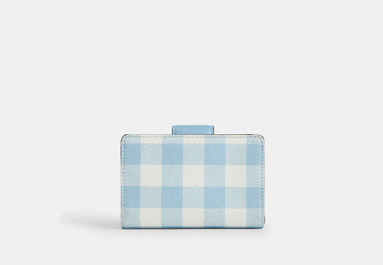 Medium Corner Zip Wallet With Gingham Print
