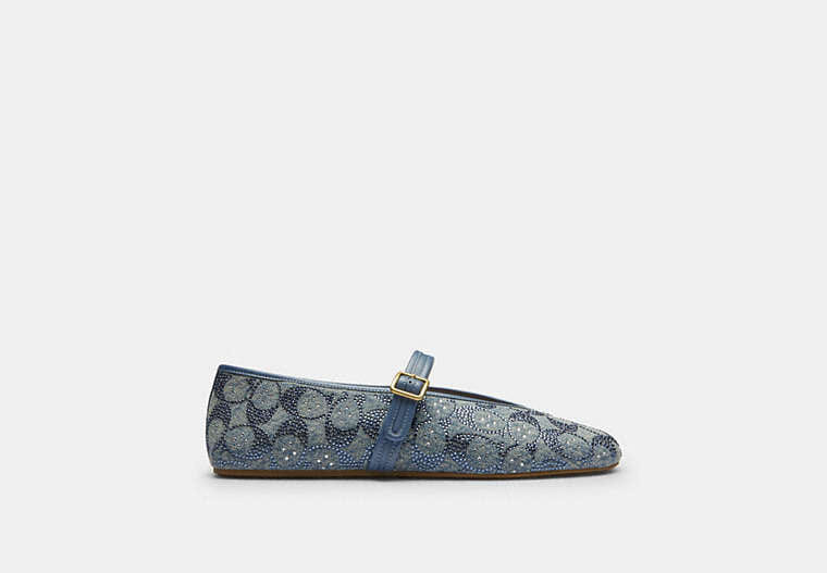 Mary Jane In Crystal Signature Denim